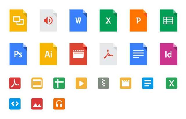 Google Drive 文件类型图标