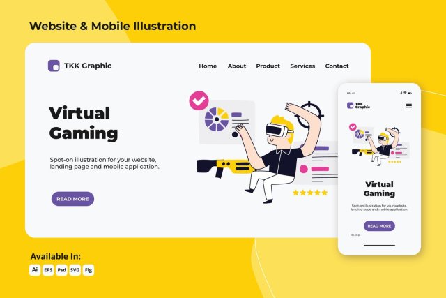 虚拟游戏网络和移动界面设计人物插画矢量PSD素材Virtual Gaming web and mobile designs 虚拟游戏网络和移动界面设计人物插画矢量PSD素材Virtual Gaming web and mobile designs