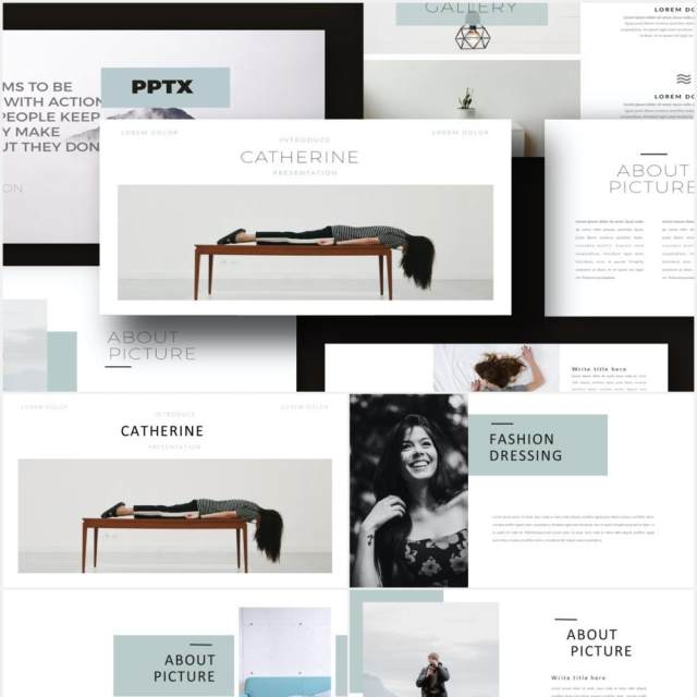 商业公司产品展示PPT模板Catherine - Powerpoint Template Business Company