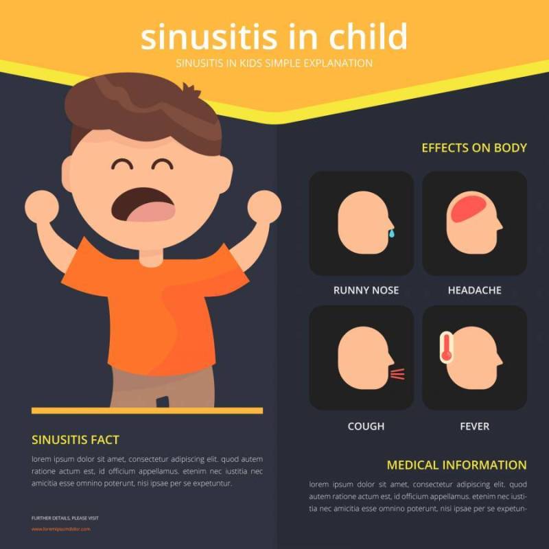 鼻窦炎解释为孩子向量