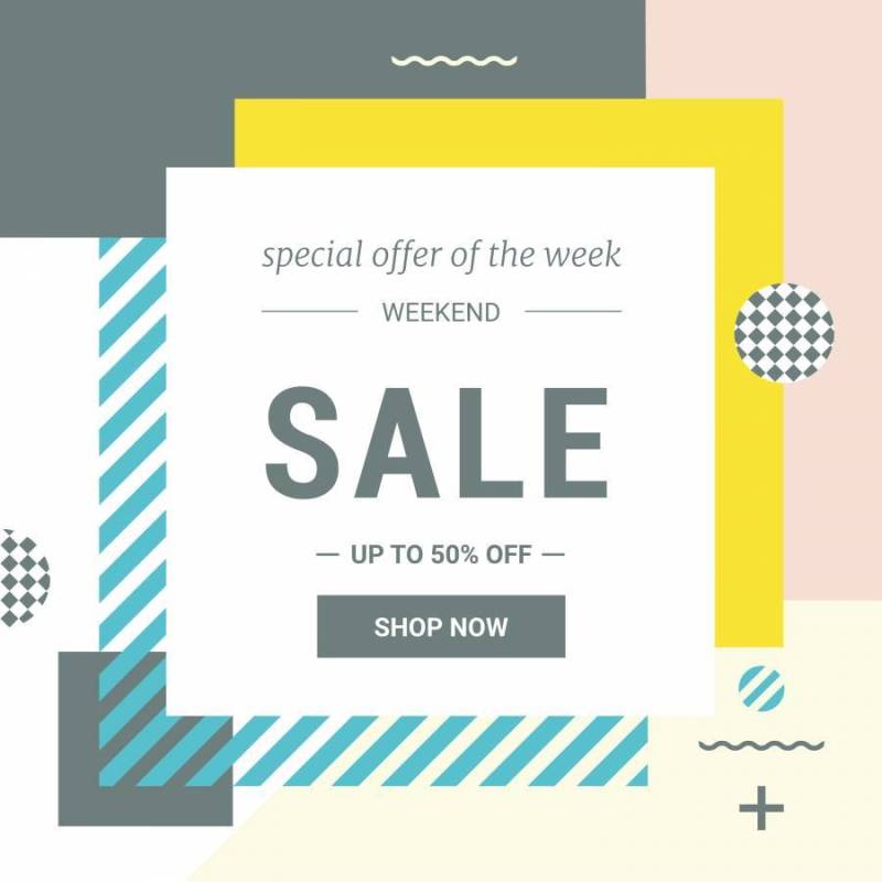 矢量夏季大减价孟菲斯旗帜