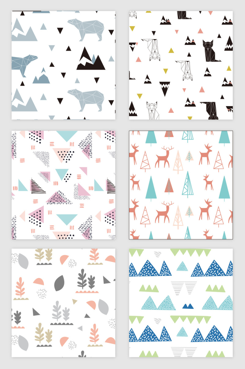 简约北欧风图案矢量素材