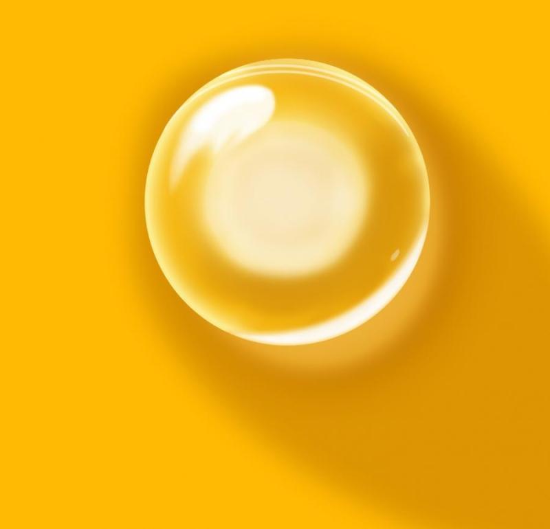 高质感水滴&nbsp;黄色背景