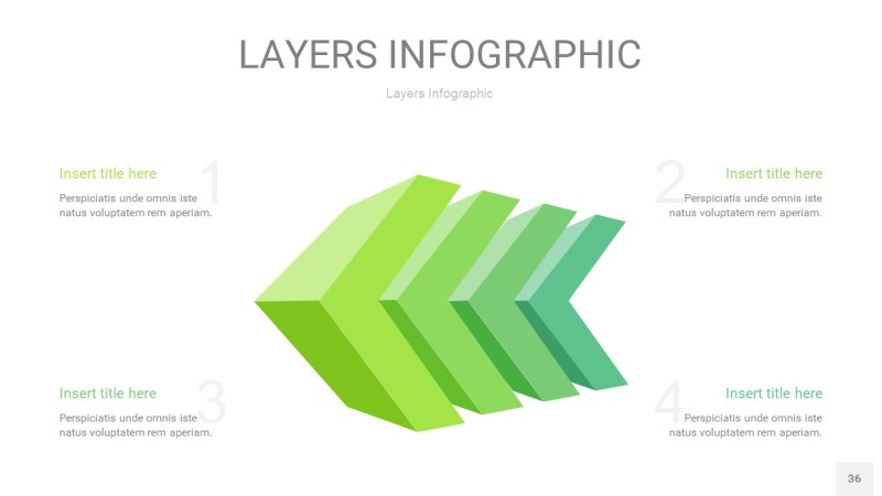 浅绿色3D分层PPT信息图36