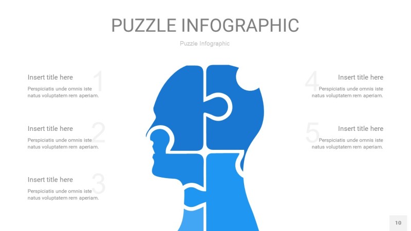 天蓝色拼图PPT图表10