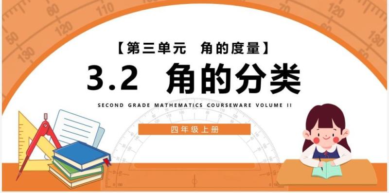 部编版四年级数学上册角的分类课件PPT模板