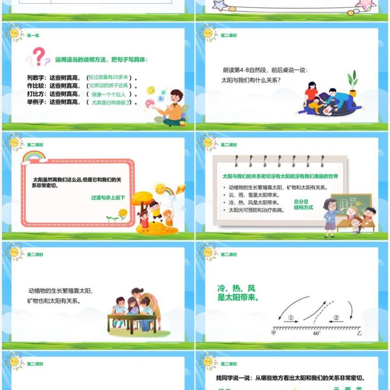 部编版五年级语文上册太阳课件PPT模板