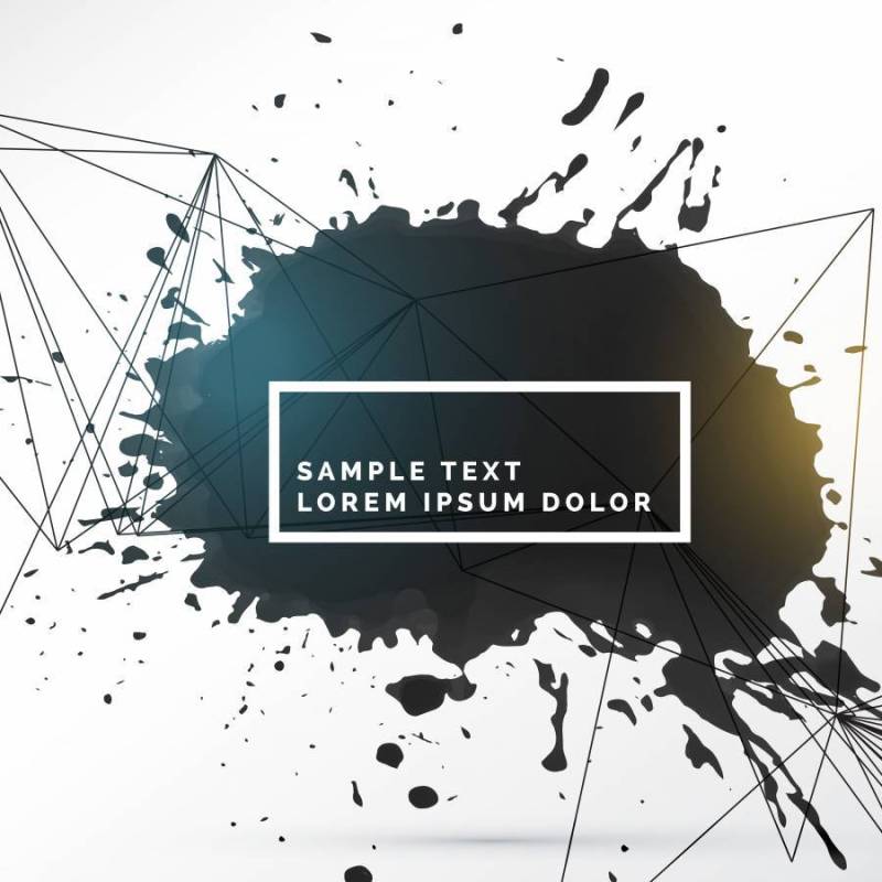 与网络线路的黑墨水飞溅