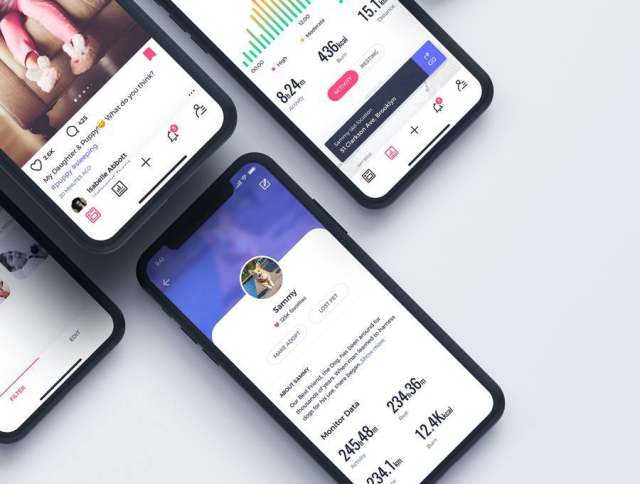 80多个独特的iOS X屏幕宠物社交网络和健康跟踪应用程序UI工具包(含sketch和XD源文件) 80多个独特的iOS X屏幕宠物社交网络和健康跟踪应用程序UI工具包(含sketch和XD源文件)