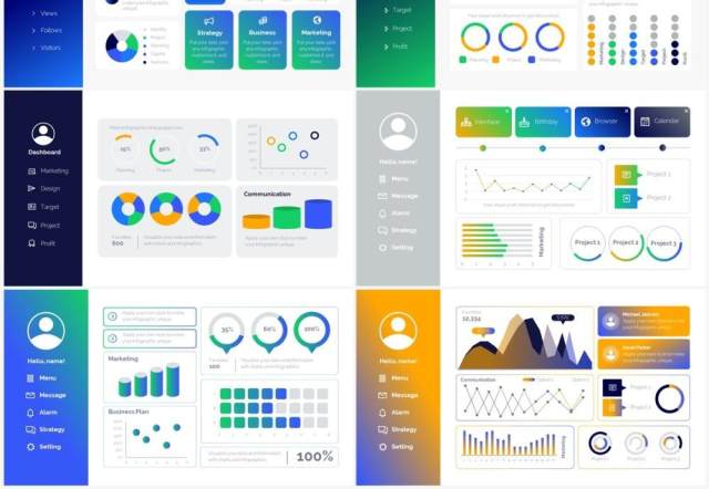 浅色仪表可视化数据看板PPT信息图表Dashboard Powerpoint Infographics 浅色仪表可视化数据看板PPT信息图表Dashboard Powerpoint Infographics