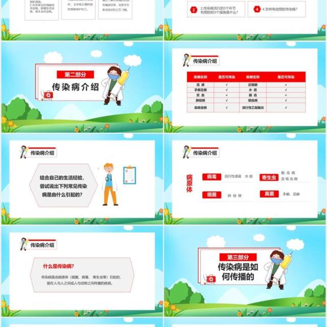 蓝色卡通如何预防传染疾病教学课件PPT模板 蓝色卡通如何预防传染疾病教学课件PPT模板