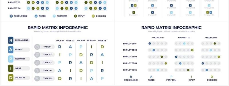 简约商务快速矩阵图PPT信息图形素材RAPID Matrix Powerpoint Infographics
