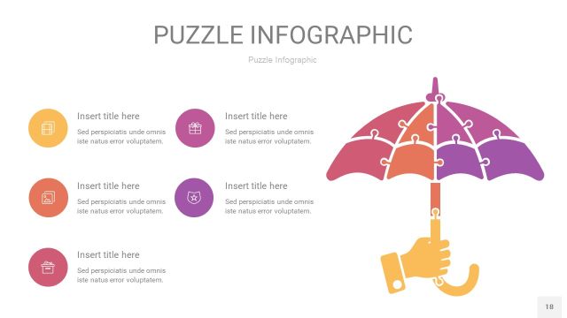 黄紫色拼图PPT图表18 黄紫色拼图PPT图表18