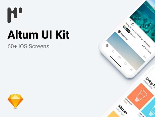 iOS的多用途移动UI套件高的iOS UI工具包的素描