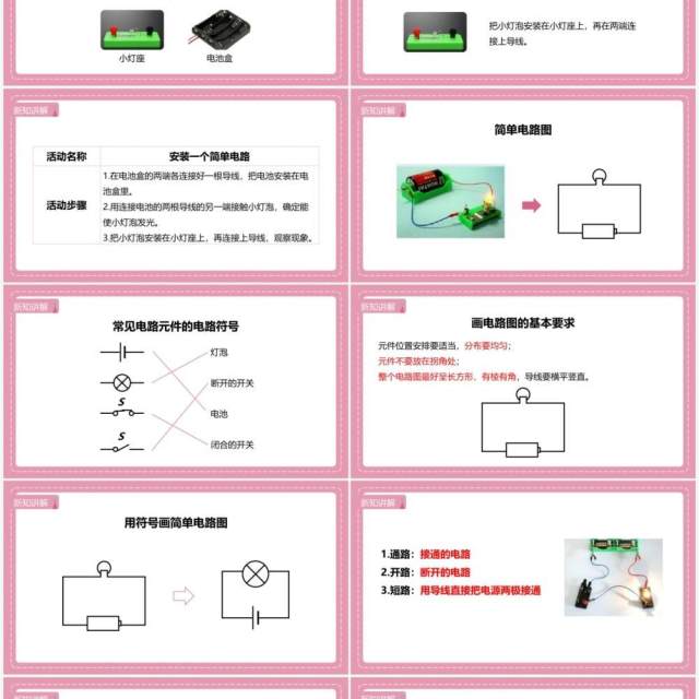 教科版四年级下册简单电路课件PPT模板