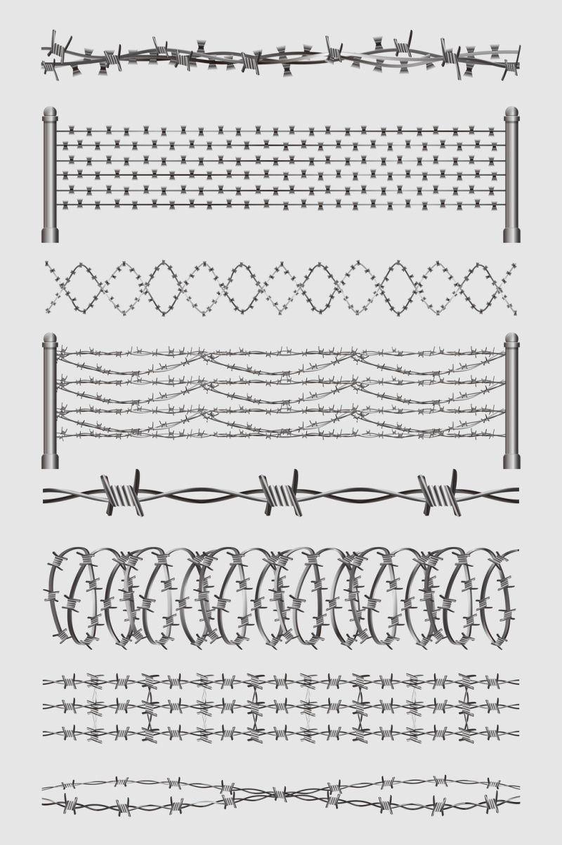 矢量防护栏铁丝网素材