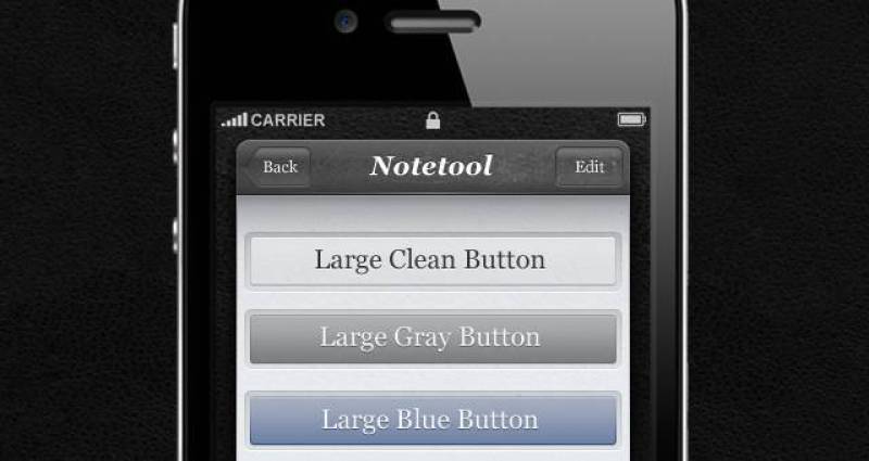 Notetool iPhone App UI Kit Psd