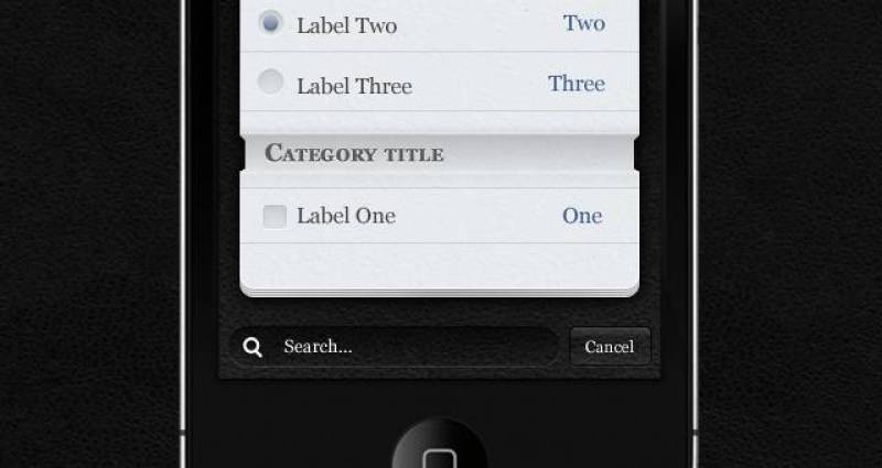 Notetool iPhone App UI Kit Psd