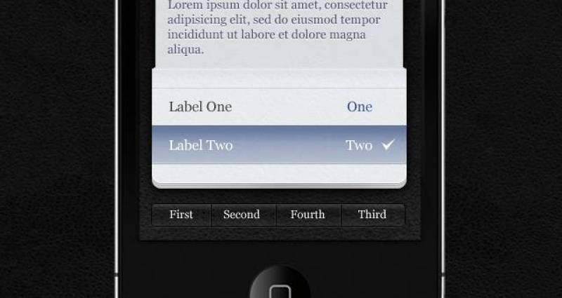 Notetool iPhone App UI Kit Psd