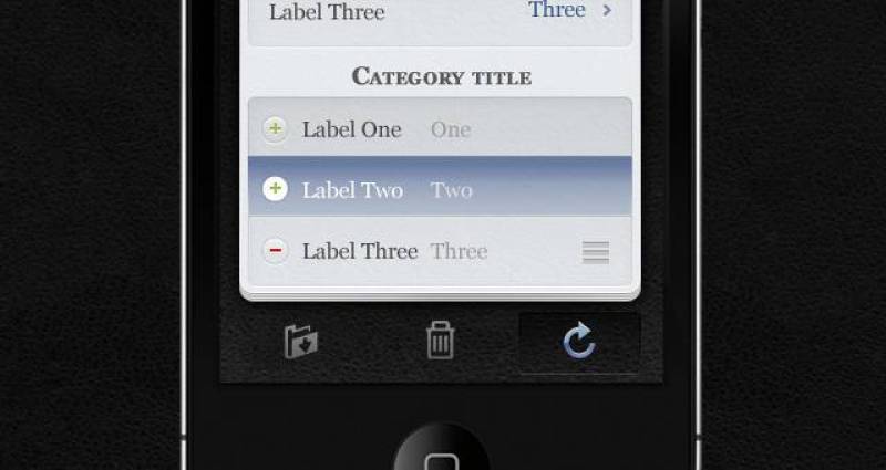 Notetool iPhone App UI Kit Psd