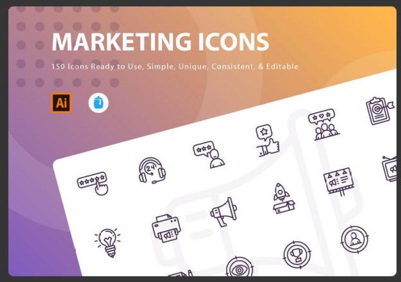 市场营销图标元素Marketing Icons