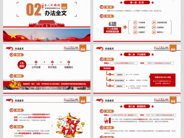 原创个税法改革专项附加扣除暂行办法解读PPT-版权可商用 原创个税法改革专项附加扣除暂行办法解读PPT-版权可商用