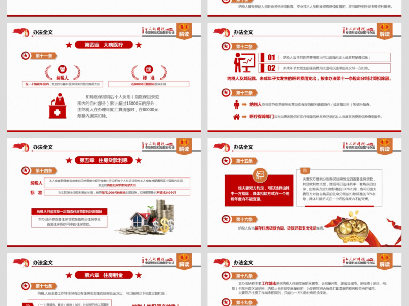 原创个税法改革专项附加扣除暂行办法解读PPT-版权可商用