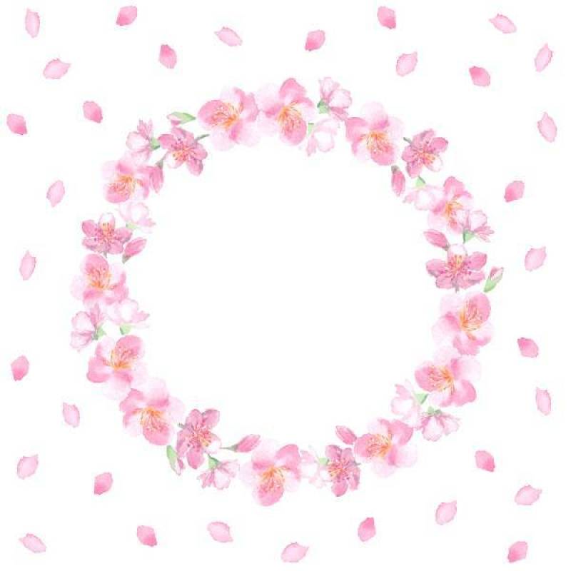 樱花帧画水彩画