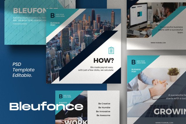 企业社交媒体工具包PSD移动界面设计素材Bluefonce Pack 1- Corporate Social media Kit 企业社交媒体工具包PSD移动界面设计素材Bluefonce Pack 1- Corporate Social media Kit