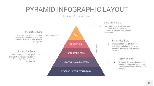 中紫色3D金字塔PPT信息图表19