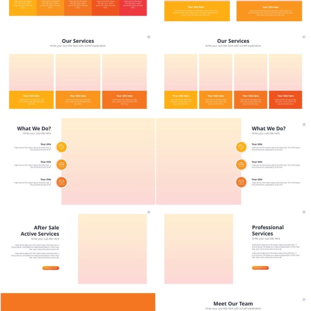 橙色商业公司创业信息图PPT模板Orange Business Startup PowerPoint