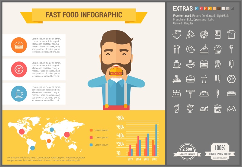 信息图表模板和元素55