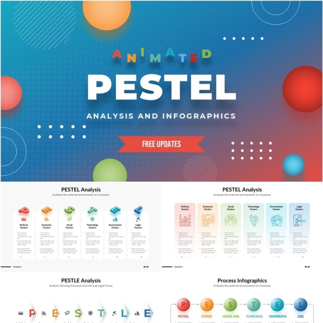 战略管理宏观环境分析信息图PPT模板素材Pestle Infographics 战略管理宏观环境分析信息图PPT模板素材Pestle Infographics