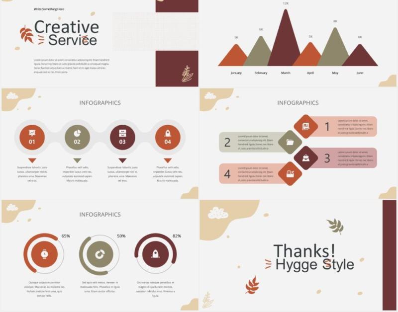 个人简历图片排版设计PPT模板HUGA - Hygge Style Powerpoint Template