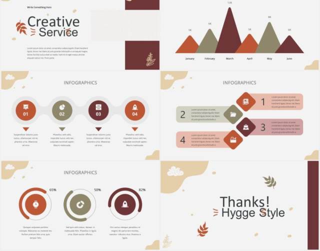 个人简历图片排版设计PPT模板HUGA - Hygge Style Powerpoint Template