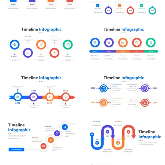 历史时间线时间轴流程图PPT素材Timeline History