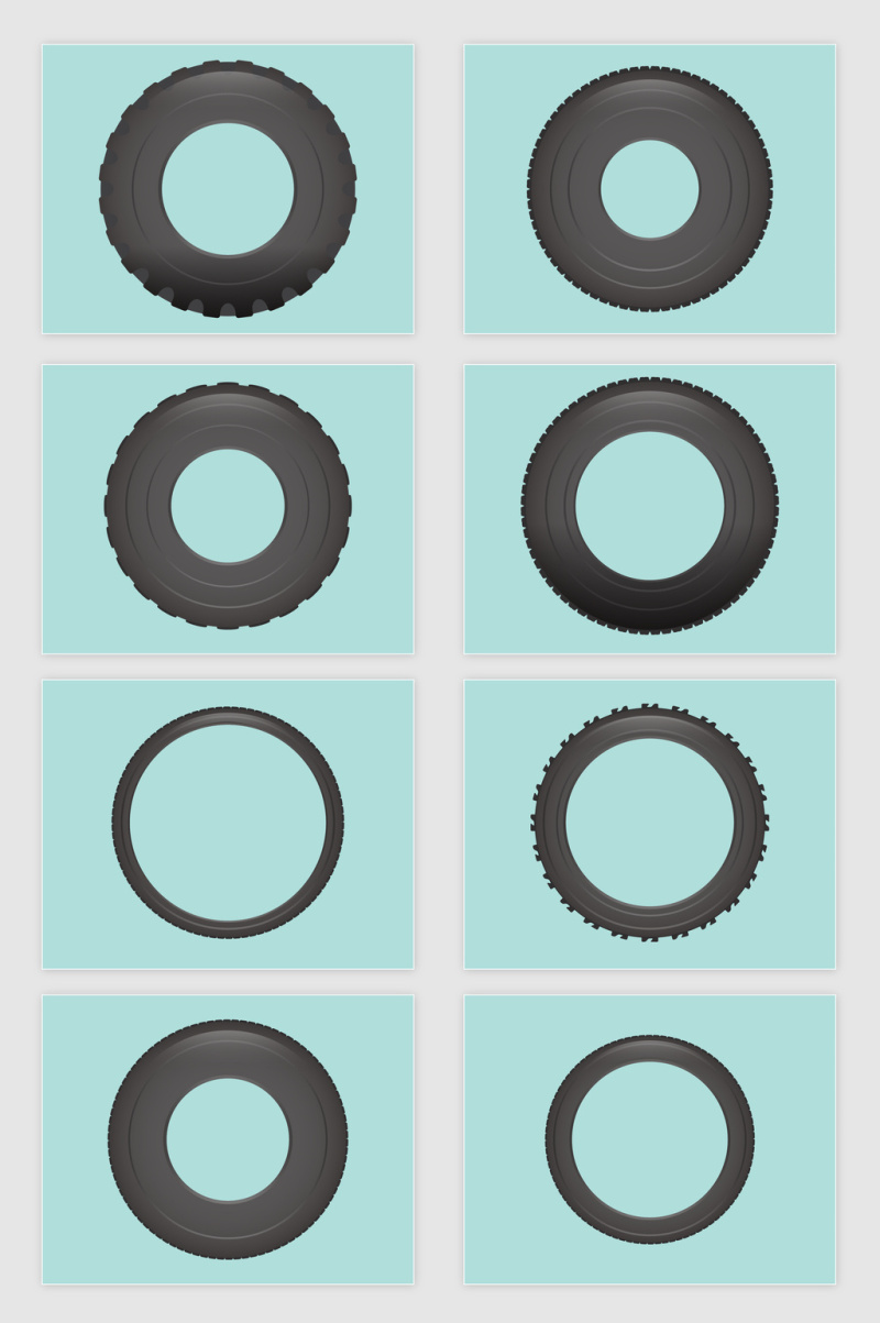矢量各种轮胎元素