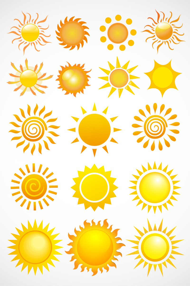 太阳太阳元素矢量图标