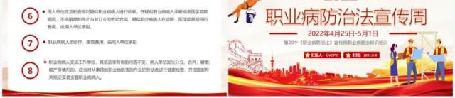 红色简约风职业病防治法宣传周介绍PPT模板 红色简约风职业病防治法宣传周介绍PPT模板