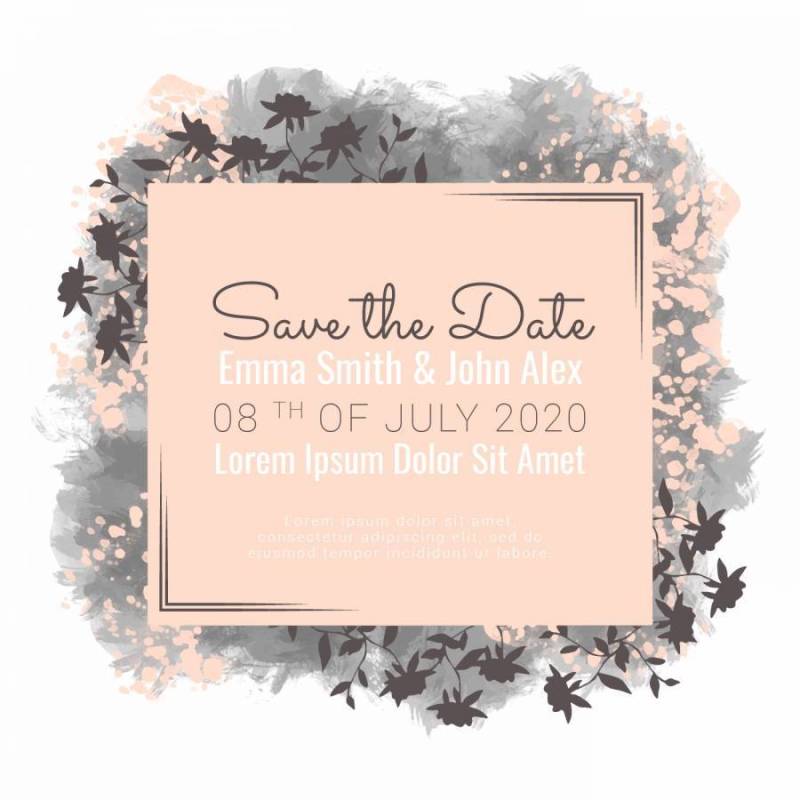 矢量保存日期横幅