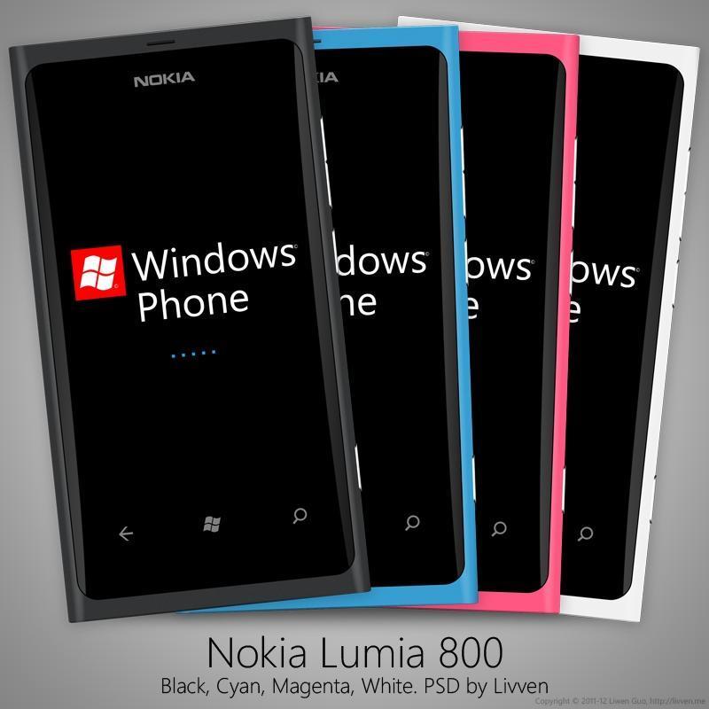 诺基亚Nokia&nbsp;Lumia&nbsp;800&nbsp;PSD源文件&nbsp;