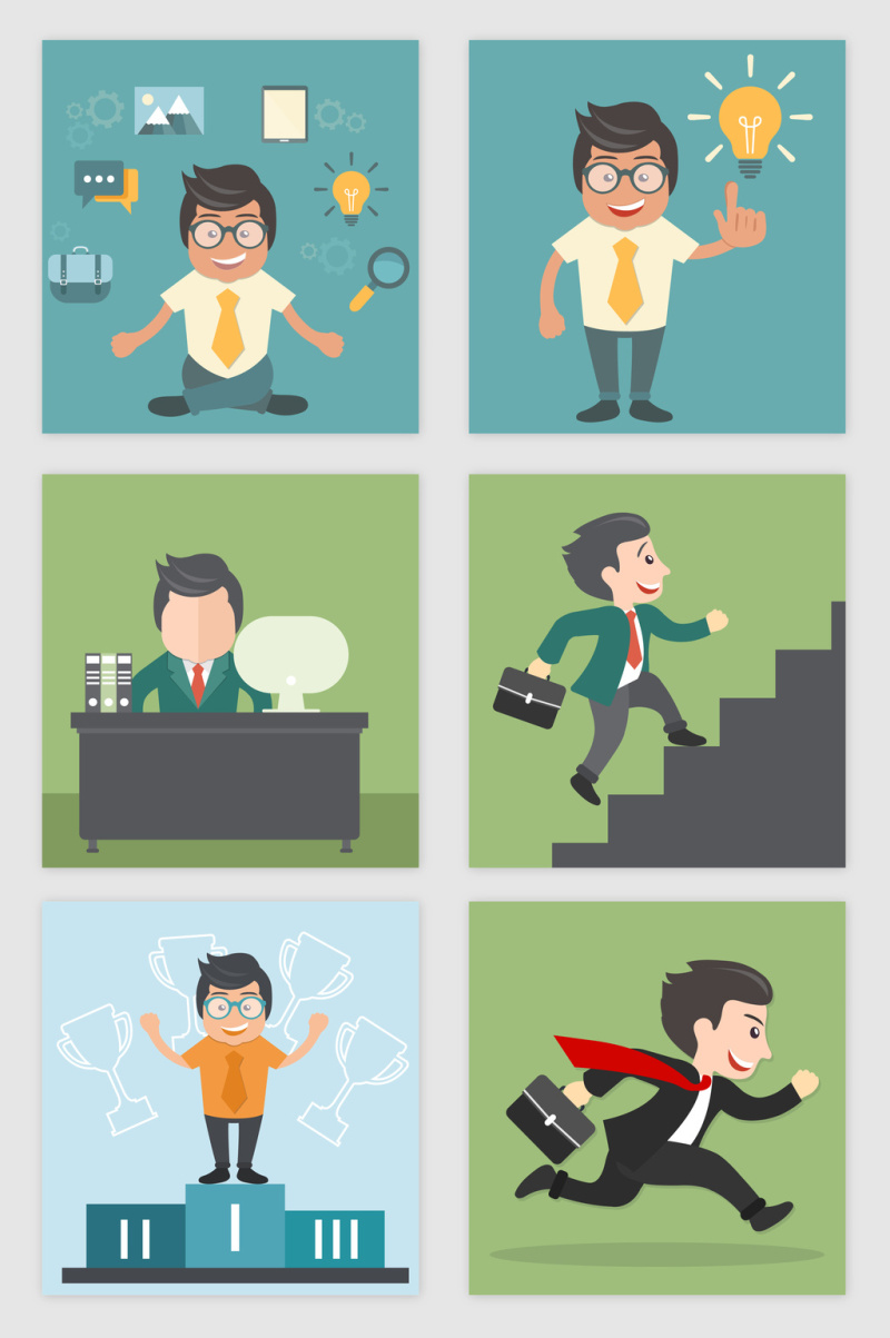 商务男士主题矢量素材