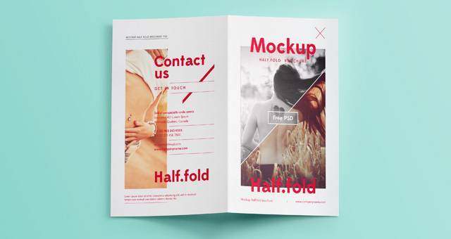 Psd Bi Fold Mockup模板Vol6