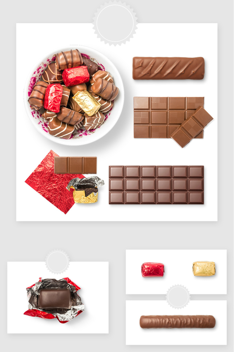 高清甜品巧克力PSD免抠素材