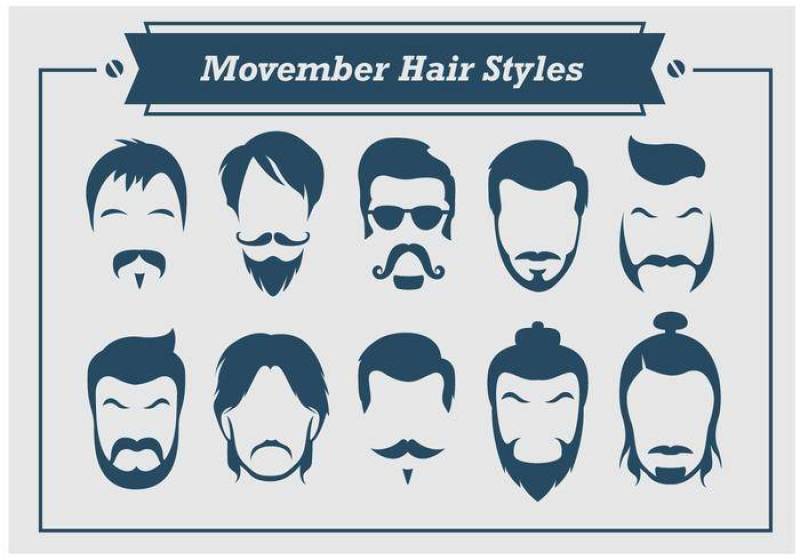 Movember发型矢量