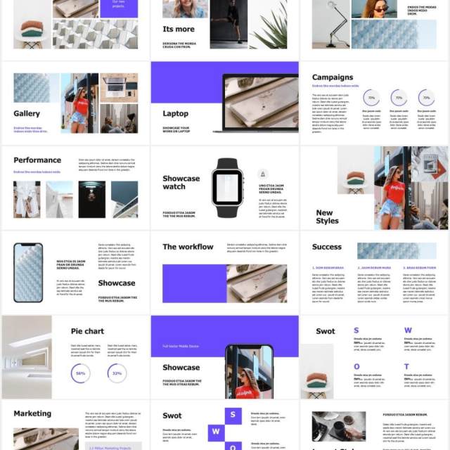 简约图文展示宣传报告PPT模板VIGO - Powerpoint Template