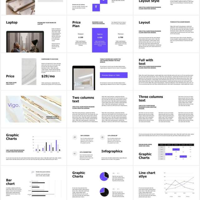 简约图文展示宣传报告PPT模板VIGO - Powerpoint Template