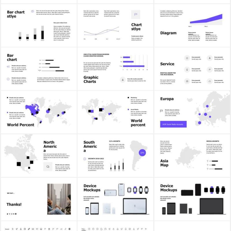 简约图文展示宣传报告PPT模板VIGO - Powerpoint Template