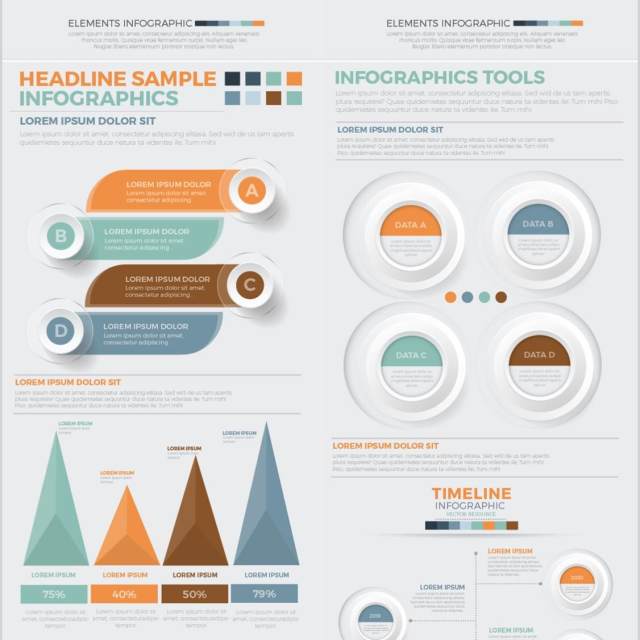 大信息图表元素设计Big Infographics