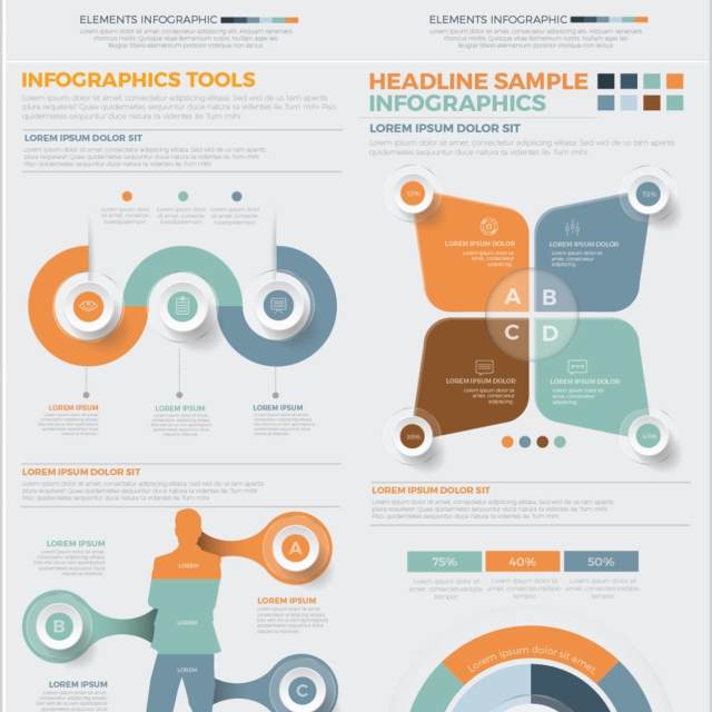 大信息图表元素设计Big Infographics